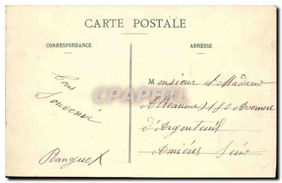 CPA Beaumont en Auge La Rue du Paradis  — Verso