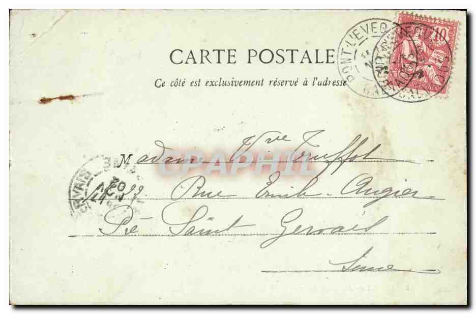 CPA Beaumont en Auge Vue de l Abbaye — Rückseite