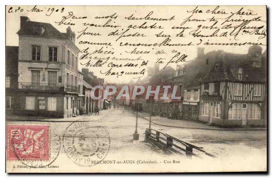 CPA Beaumont en Auge Une Rue