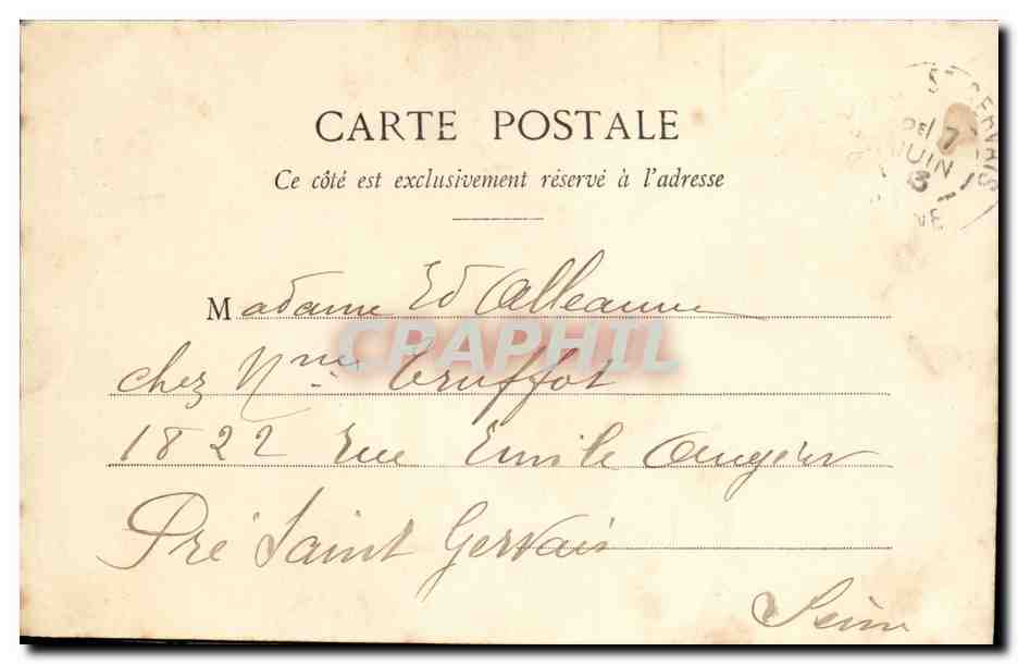 Beaumont-en-Auge (Calvados) — Estatua del Coronel de Estado Mayor J.-C. Langlois — J. Fillien, fot. Lameux — Reverso