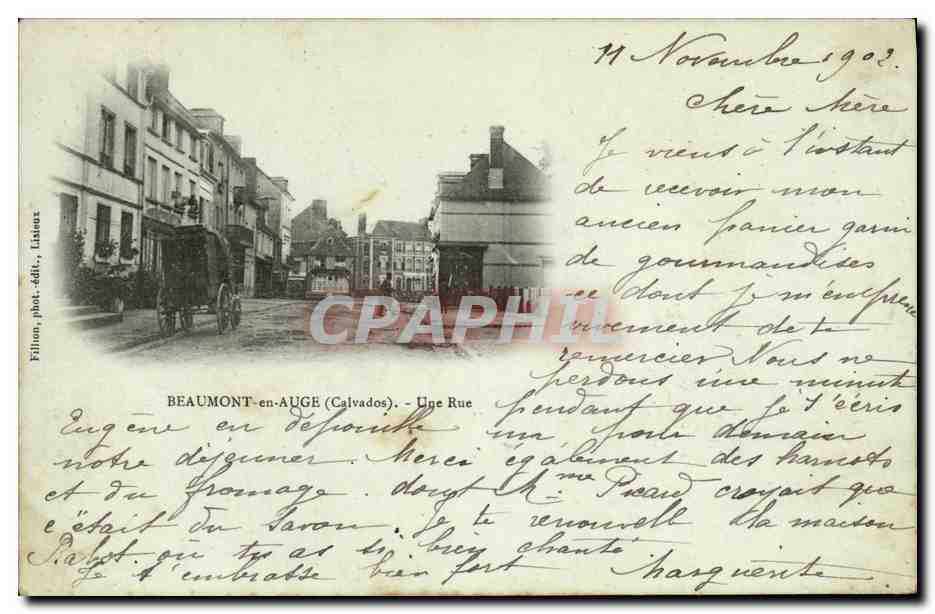 CPA Beaumont en Auge Une Rue