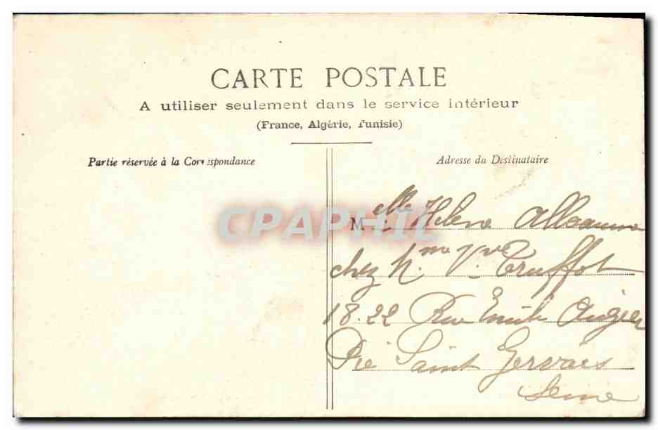 Beaumont-en-Auge (Calvados) - Place de l'Abbaye — Ancienne Abbaye ou Prieuré des Bénédictins, fondée en 1060, dit École Militaire dirigée par les moines de la Congrégation de St-Maur — J. Fillion, phot.-édit., Lisieux — Rückseite