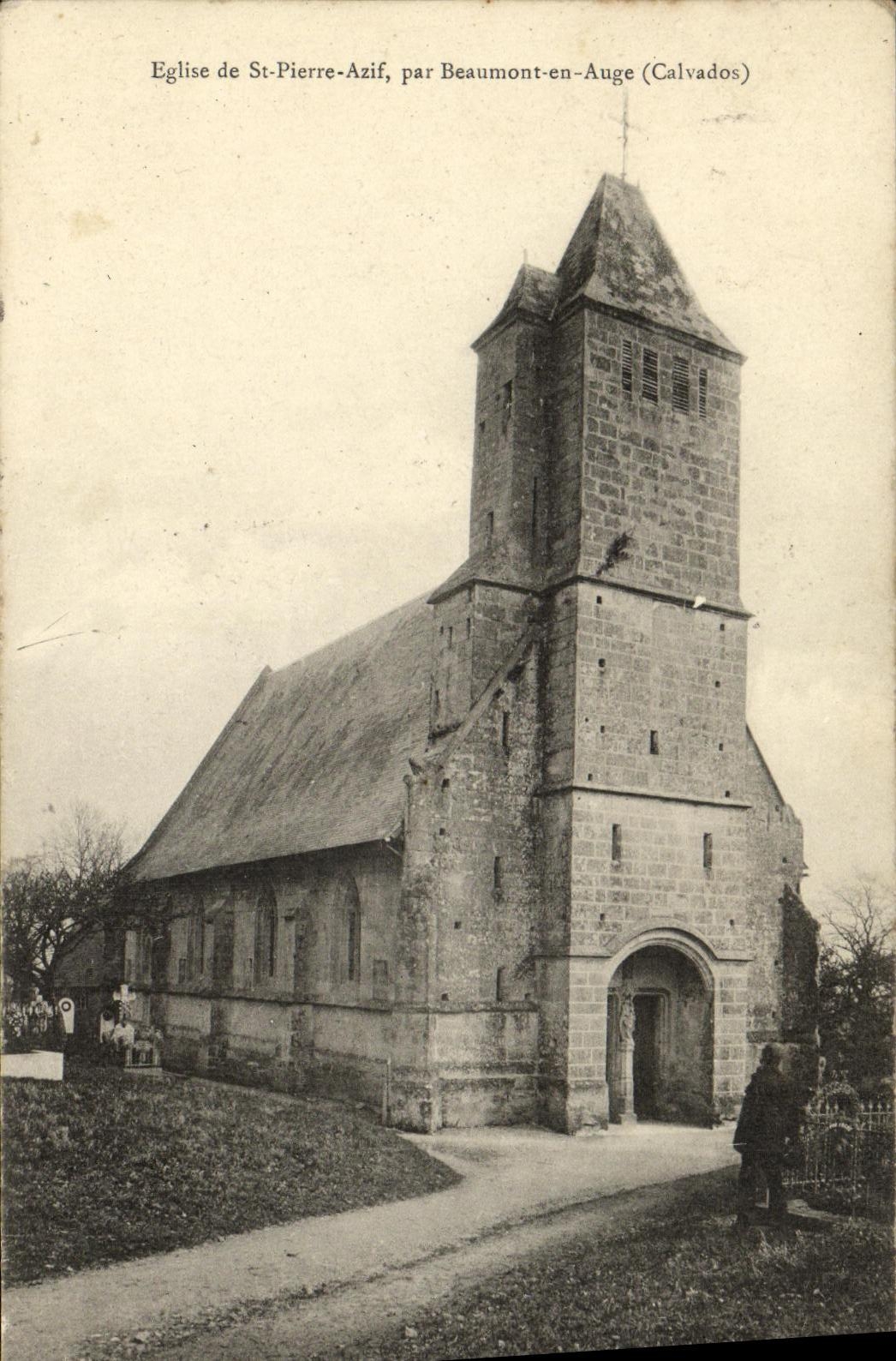 CPA Eglise de St Pierre Azif par Beaumont en Auge 