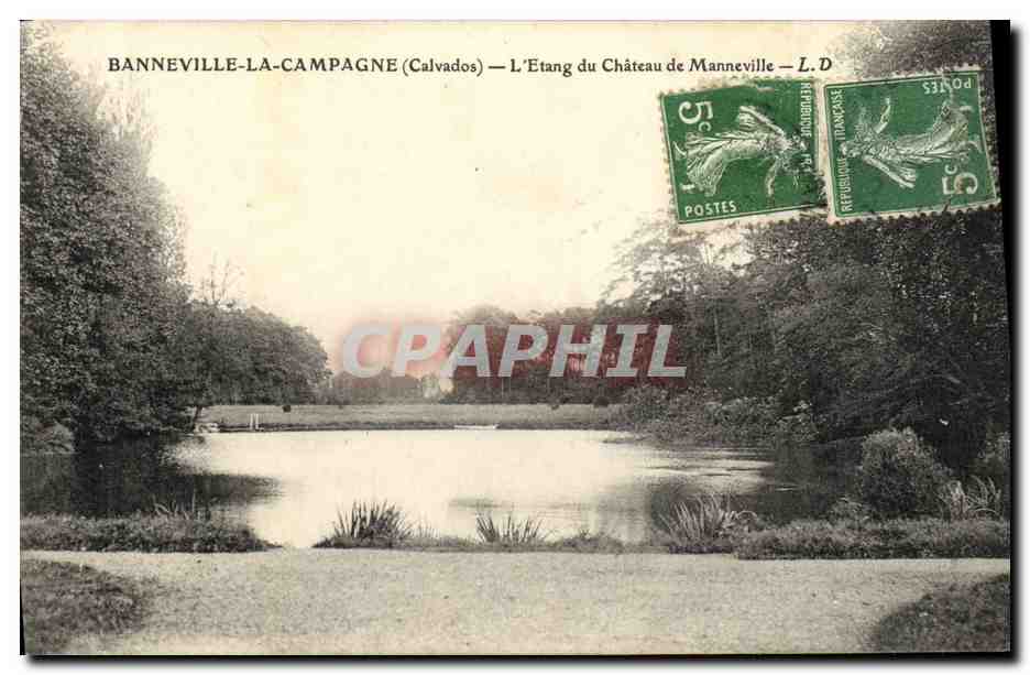CPA Banneville la Campagne L Etang du Chateau de Manneville