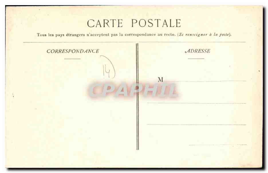 BalleroY — La Place du Marché et la rue du Sapin — CPAPHIL n°7 — Verso