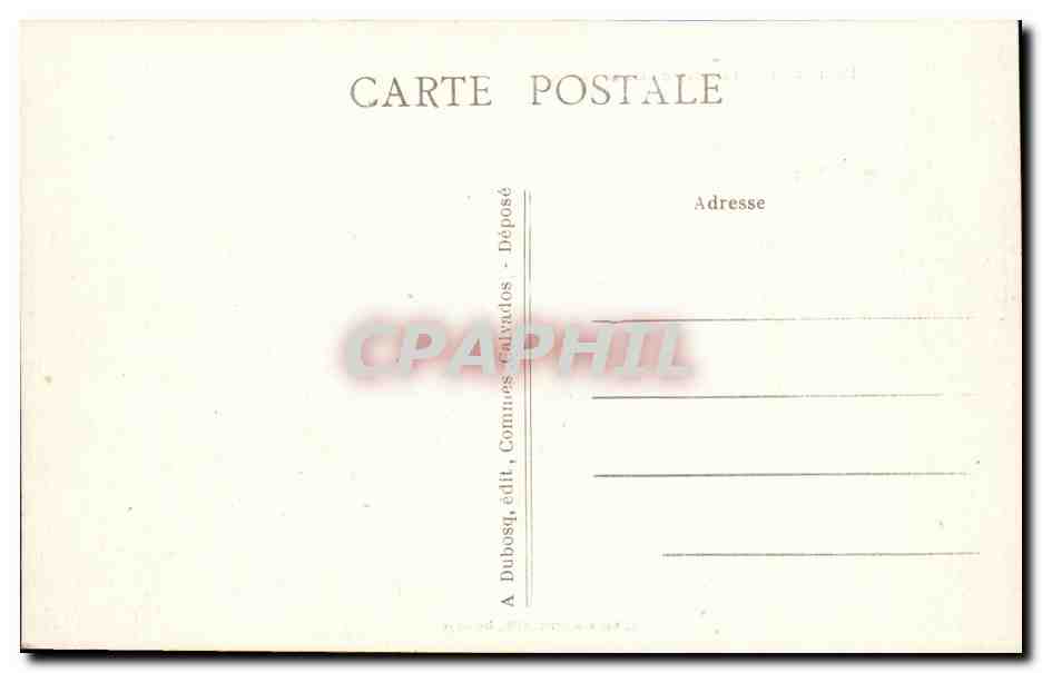 Balleroy — La Place et la Rue du Sapin — V. Pertard, phot. édit. Balleroy — Verso