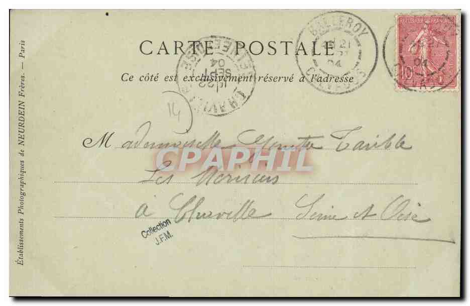 CPA Balleroy Avenue du Chateau — Verso