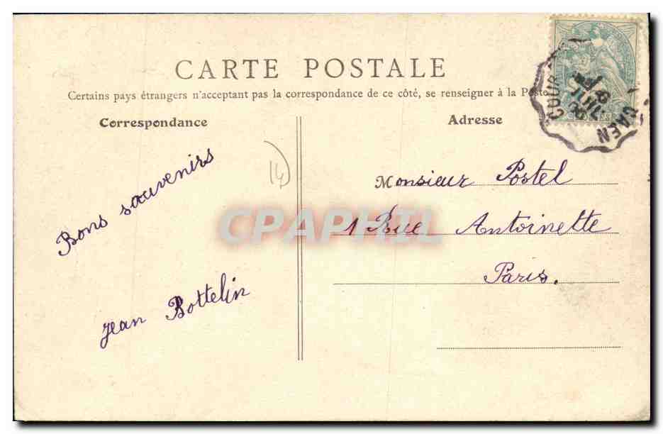 Bernières - Straße der Station - Die Chalets — B. R., Paris — Rückseite