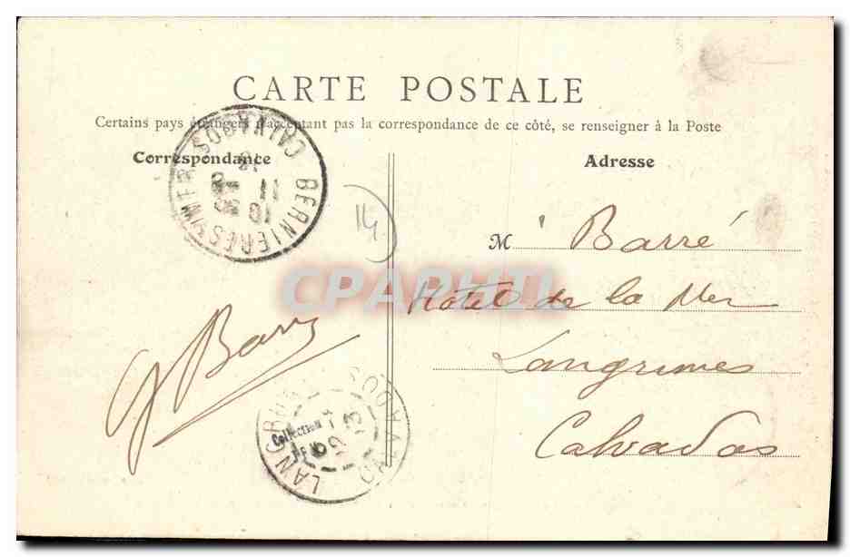 Bernières-sur-Mer (Calvados) — Le Château — La Grande Pelouse — B.F., Paris — Reverso