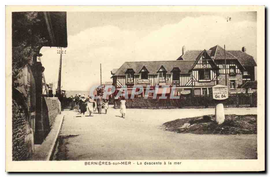 Bernières-sur-Mer — La descente à la mer — C. Hue, Éditeur Bernières-sur-Mer — n° 4