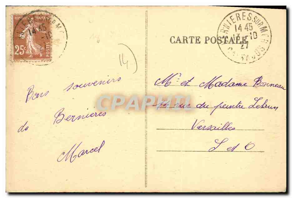 CPA Bernieres sur Mer La jetee a mer haute — Rückseite