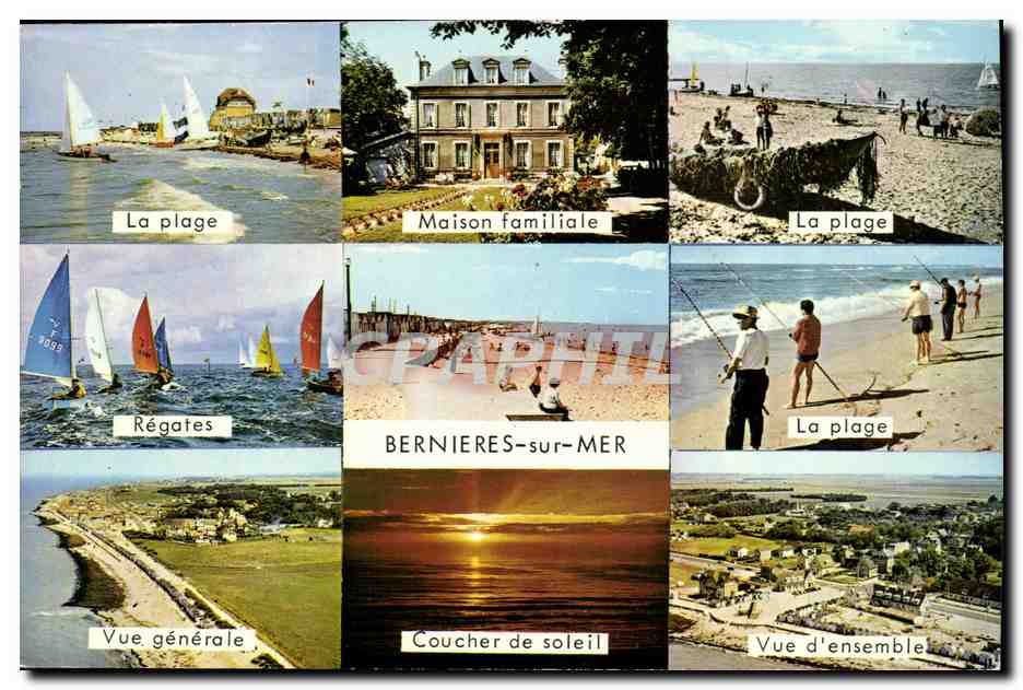 CPM Bernieres sur Mer Plage Maison familiale 