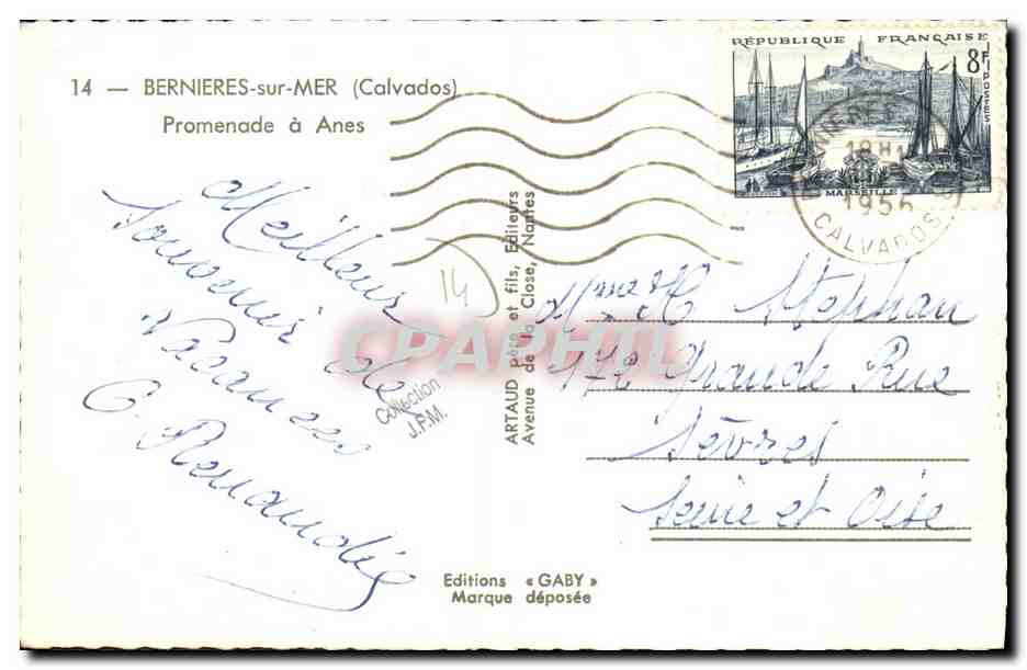 Bernières-sur-Mer — Promenade à Anes — Éditions Gaby — Verso