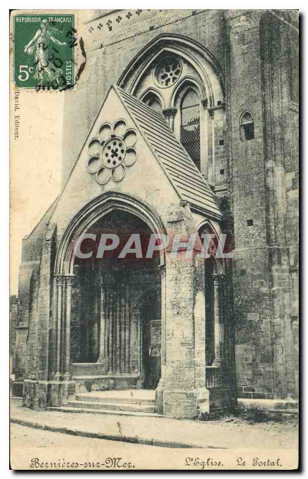 CPA Bernieres sur Mer L eglise Le Portal