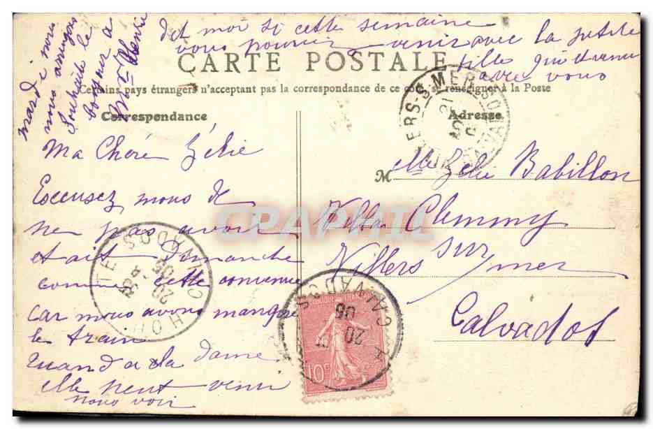 Houlgate — Beuzeval (Calvados) — Les Falaises — B.F. Paris — Verso