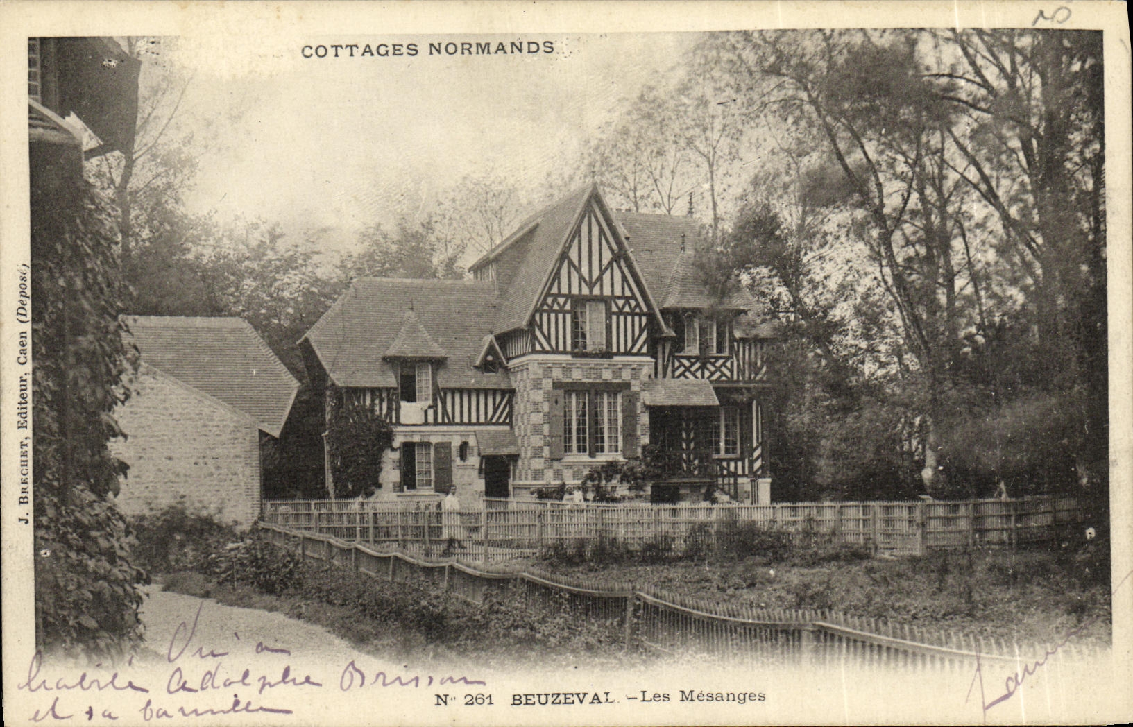 Cottages Normands — Beuzeval-Les Mésanges — J. Brucker, Éditeur, Caen (Déposé) N° 261