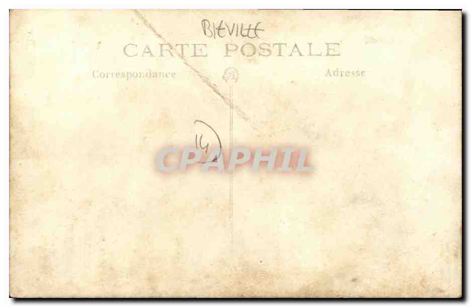 CARTE PHOTO Bieville 1921 Monument aux Morts Militaria — Rückseite