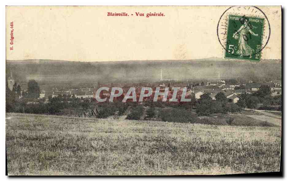 Antike Ansichtskarte Blainville Allgemeiner Blick