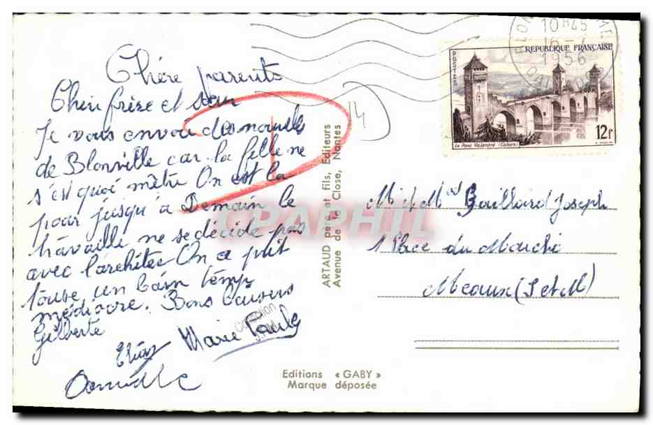 CPM Blonville sur Mer Folklore fileuse Pavillon Fleuri Plage  — Verso