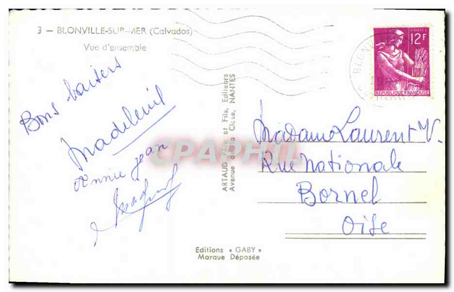 Blonville-sur-Mer — Übersicht — Éditions Gaby — Rückseite