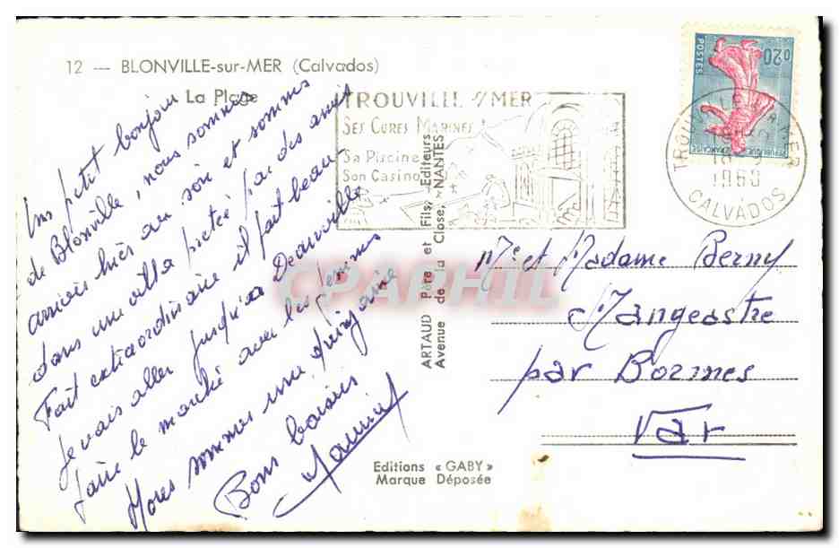Blonville-sur-Mer — Plage et attractions — Éditions Gaby — Verso