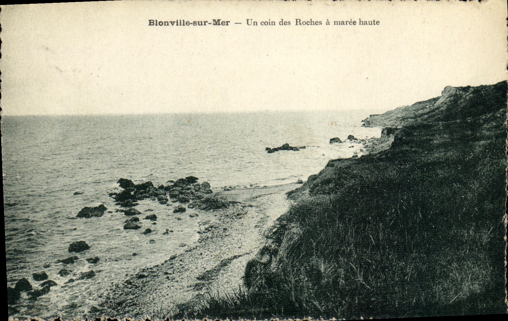 Blonville-sur-Mer — Un coin des Roches à marée haute — IMP. PHOT. A. FILHAT & CIE, CAUDECH