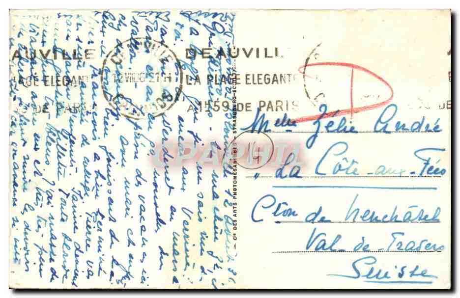 Blonville-sur-Mer — Le Chemin des Planches — La Normandie Pittoresque, n°45 — Verso