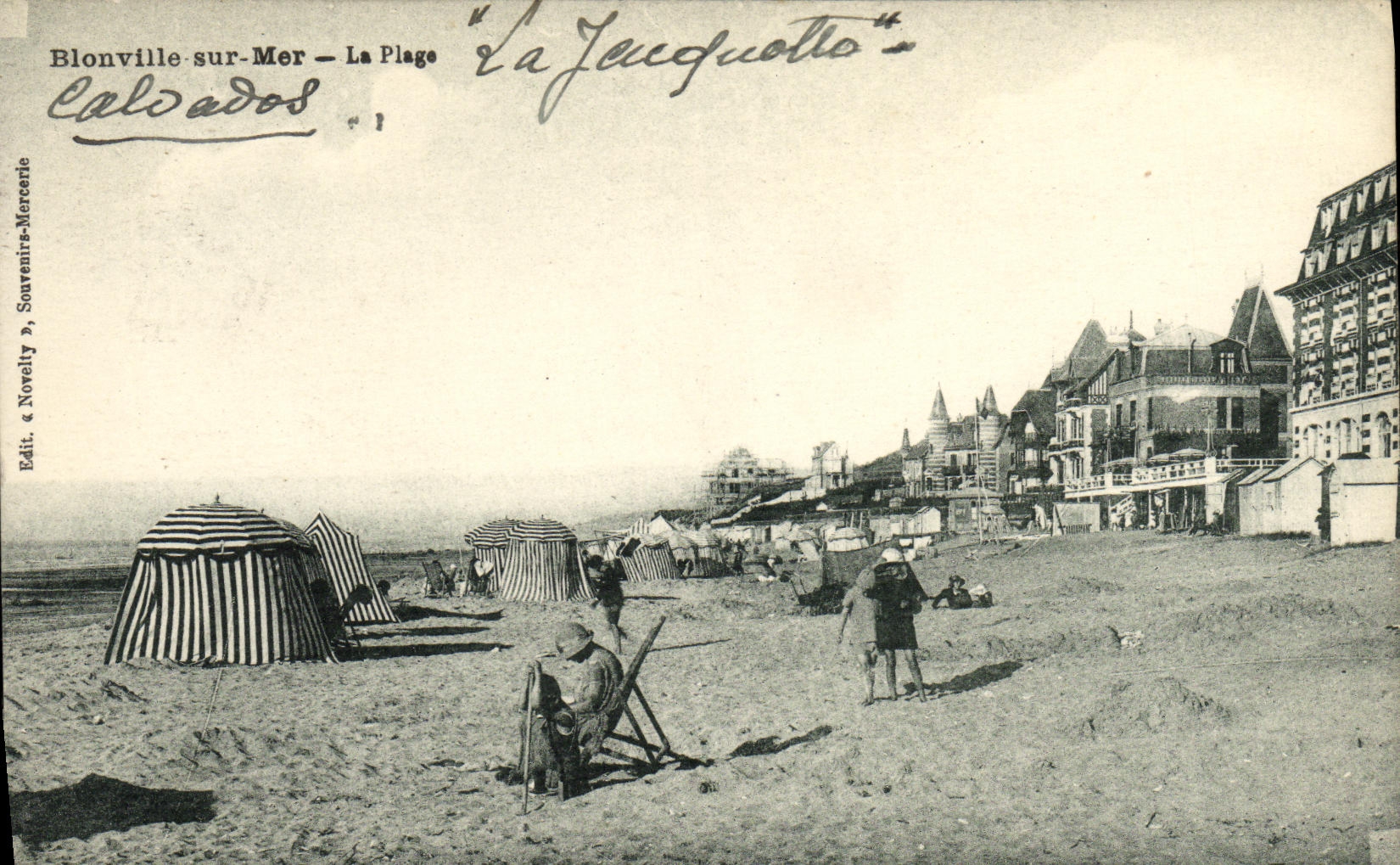 Blonville-sur-Mer — Die Strandpromenade — 'La Jacquotto' — Edition 'Novelty', Souvenir-Mercerie - Vorderseite