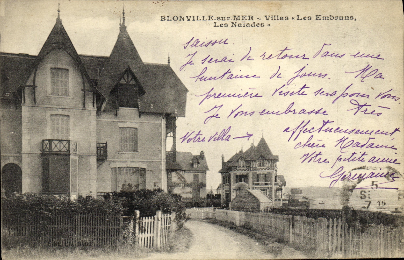 Blonville-sur-Mer — Villas « Les Embruns, Les Naïades » — Éditeur : Éd. L. D. Birel