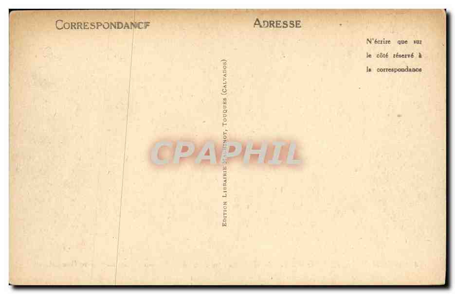 Bonneville-sur-Touques — Entrée de la Tour du Château de Guillaume le Conquérant — Édition Librairie Mabrunot, Touques — Verso