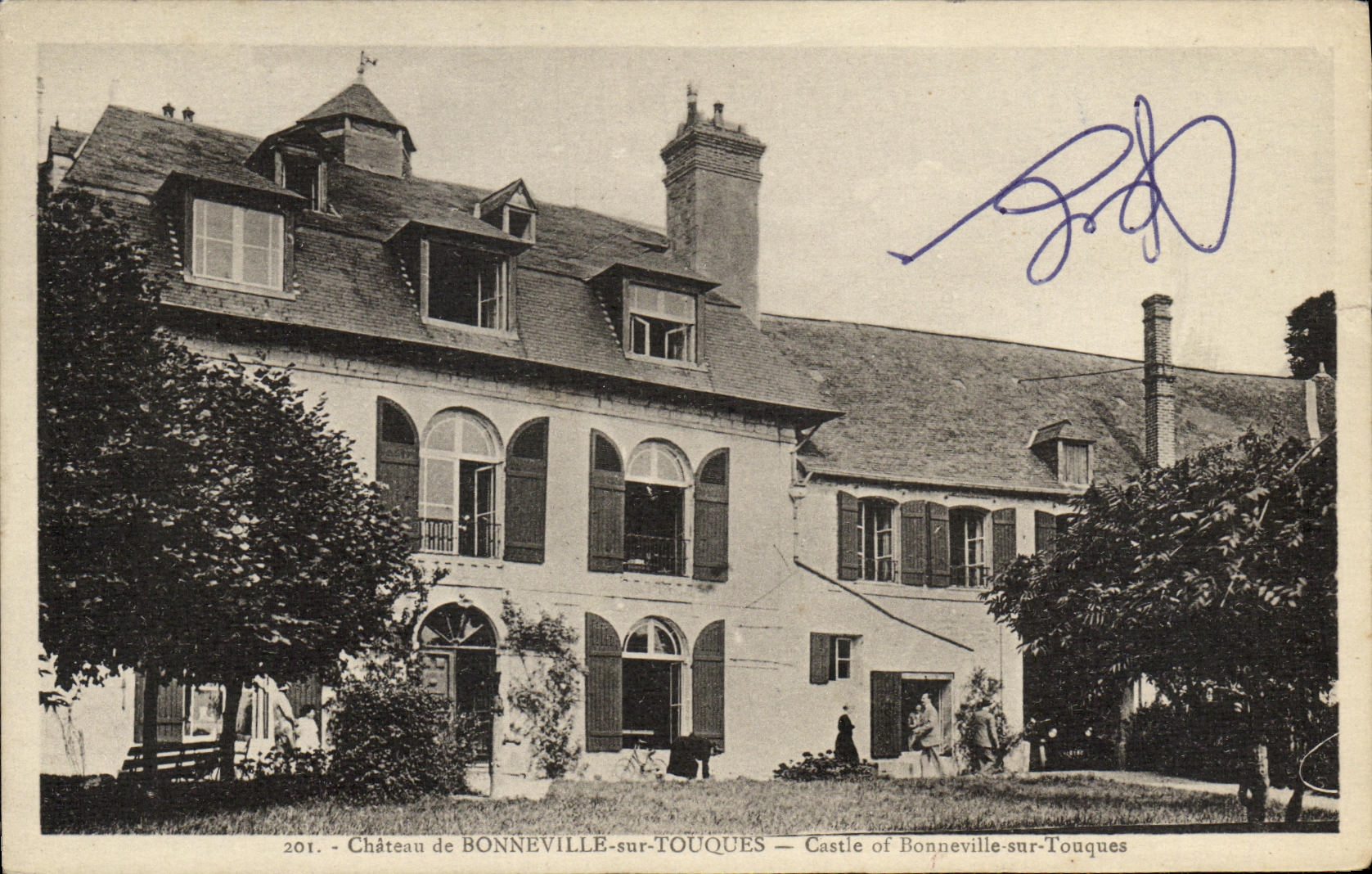 CPA Chateau de Bonneville sur Touques 