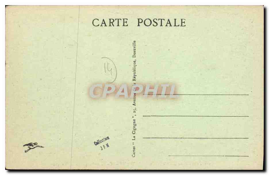 CPA Chateau de Bonneville sur Touques  — Verso