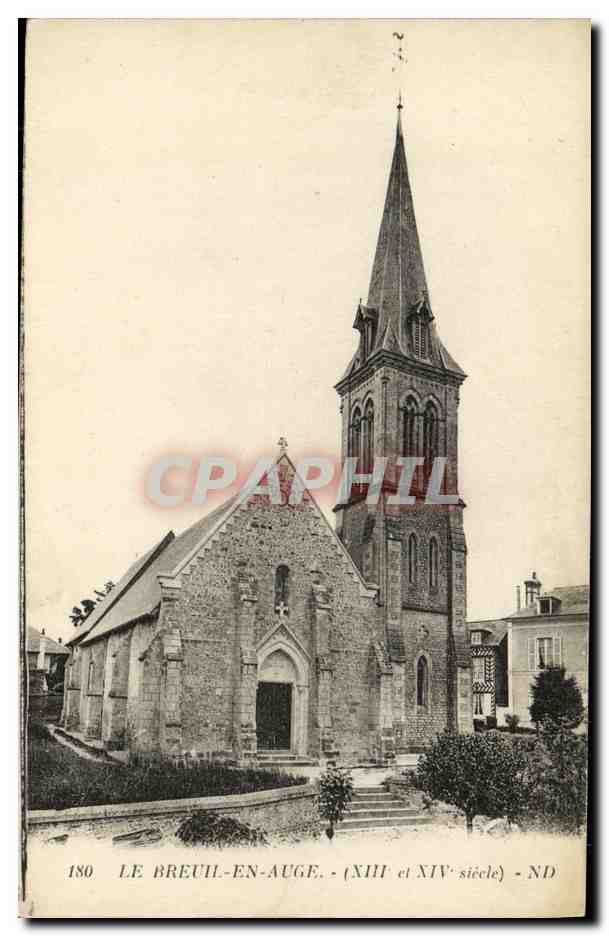 CPA Le Breuil en Auge L eglise