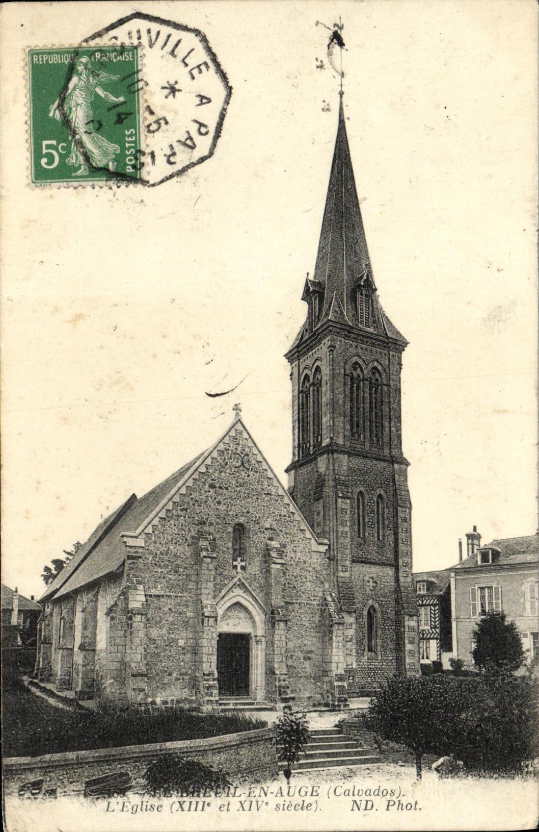 Brecéil-en-Auge — L'Église (XIIIe et XIVe siècle) — ND. Phot.