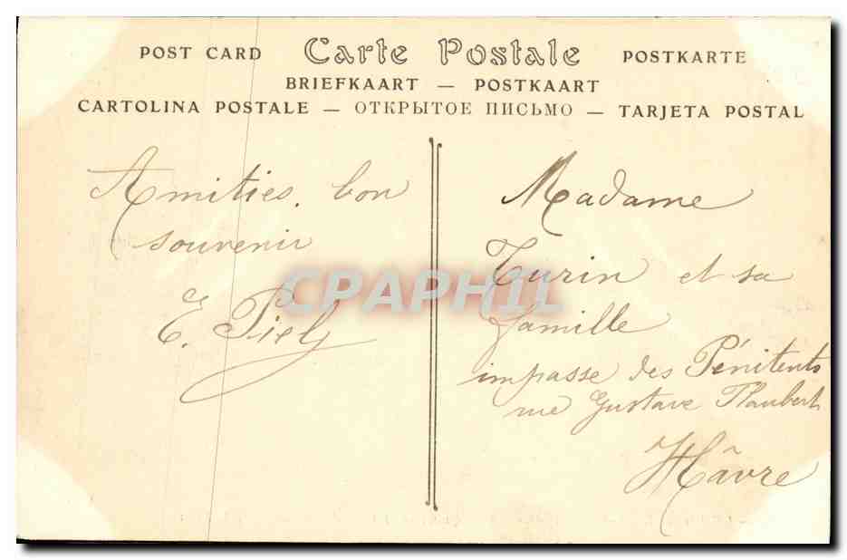 Le Breuil-en-Auge (Calvados) — Quartier et Café de la Gare — ND Phot. — Verso
