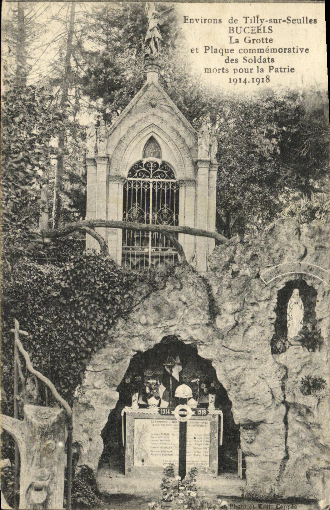 Environ de Tilly-sur-Seulles — La Grotte commémorative des Soldats morts pour la Patrie 1914-1918 — Édit. Cepée