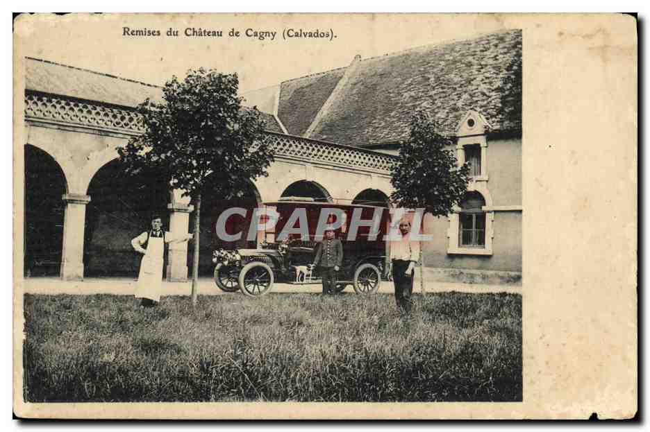 CPA Remises du Chateau de Cagny Automobile