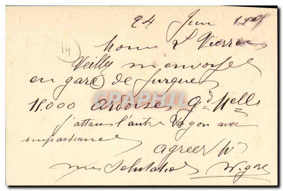 Carte de visite Eugene Vigor Caumont L Evente Calavados Cheminees en marbres Chantier du Nord Maconnerie  — Verso