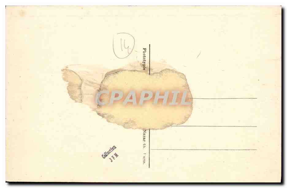 CPA Caumont L Evente Rue Thiers et la Place Enfants — Verso