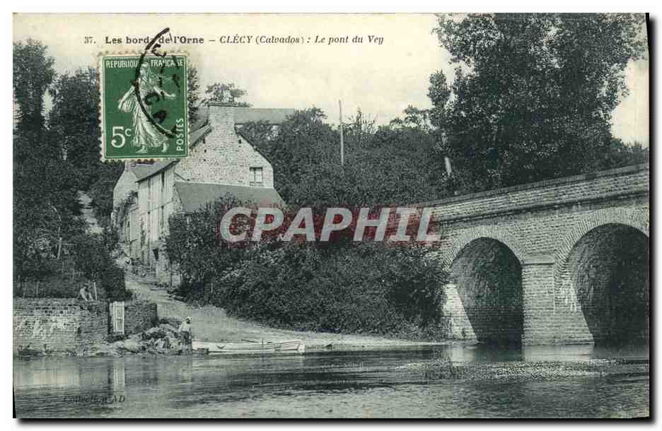 Les bords de l'Orne — CLÉCY (Calvados) : Le pont du Vey