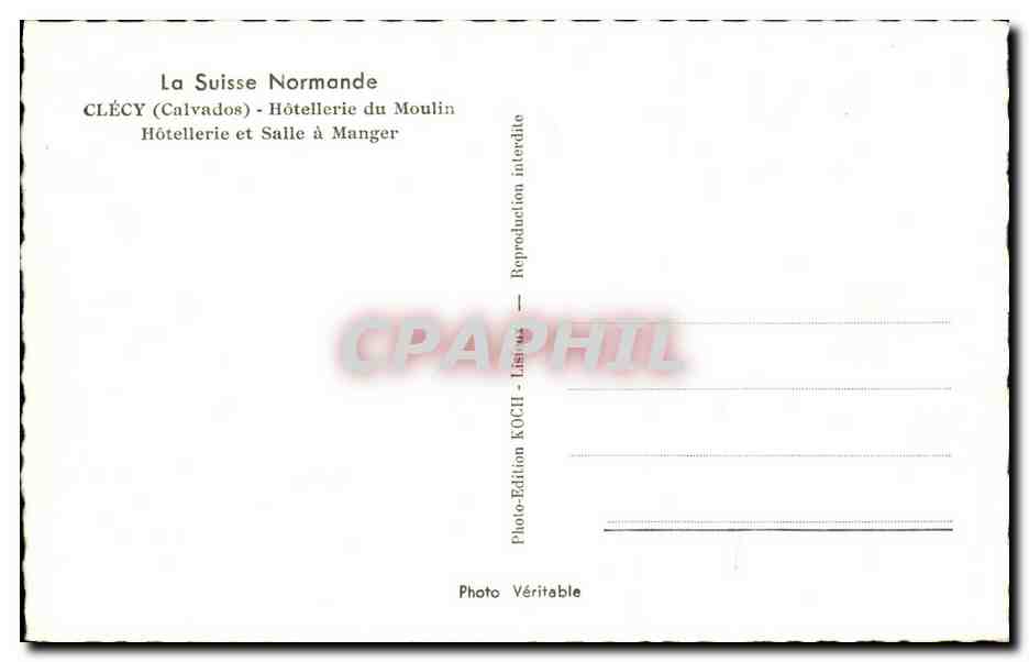 Clécy (Calvados) — Hôtellerie du Moulin — Édition KOCH — Reverso