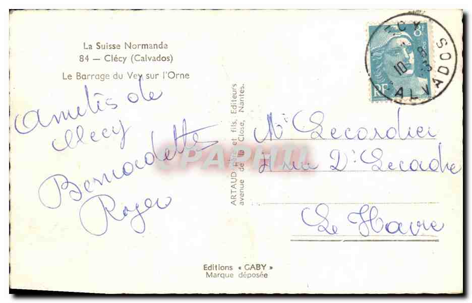 Le Barrage du Vey sur l'Orne — Clécy (Calvados) — Éditions Caby — Reverso