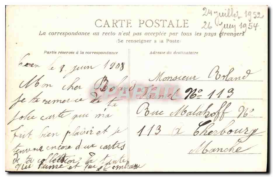 CPA Les bords de l Orne Clecy Le Viaduc — Verso