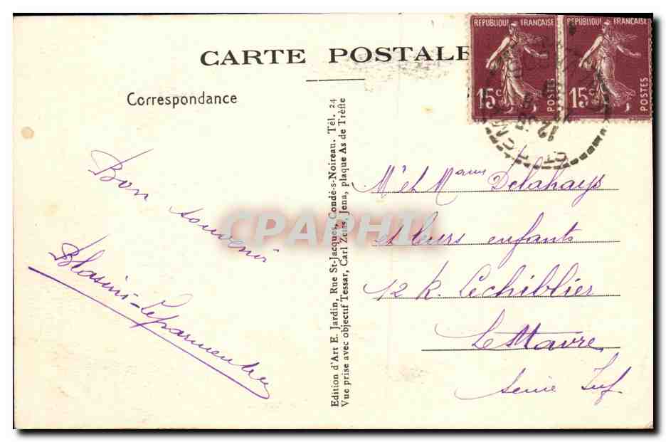 CPA Clecy Une vue sur l Orne — Verso