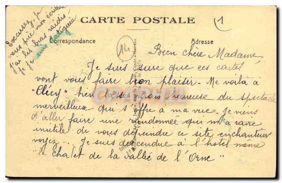 Clecy-la-Vieille-Tour — Son Donjon — H. Lardin — Verso