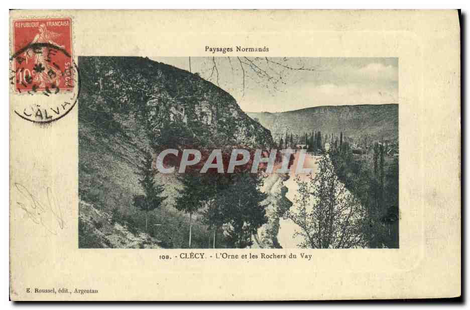 CPA Clecy L Orne et les Rochers du Vay