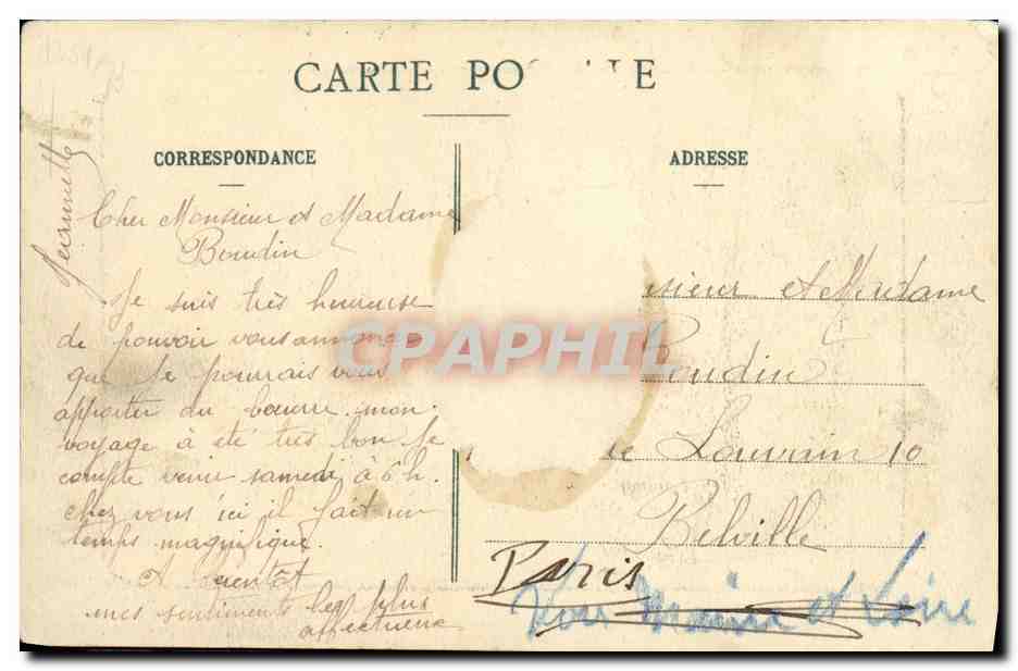 CPA Clecy L Orne et les Rochers du Vay — Rückseite