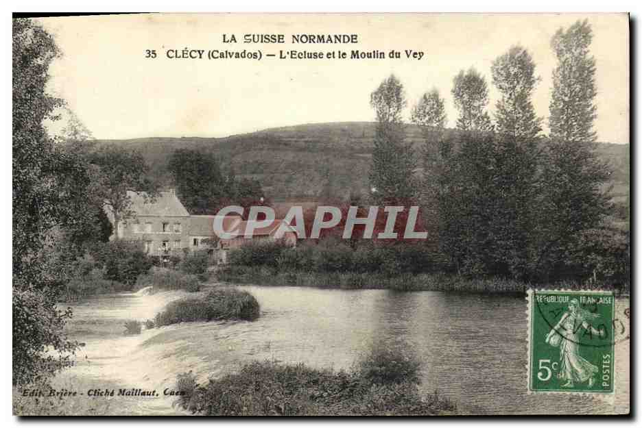 CPA Clecy L Ecluse et le Moulin du Vey