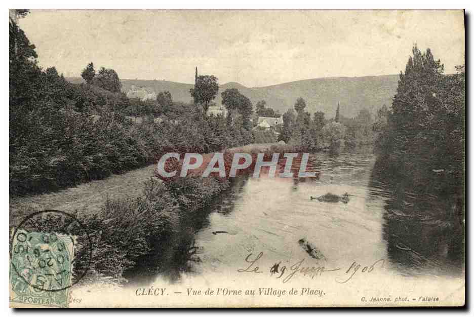 Clécy — Vue de l'Orne au Village de Placy — G. Jeanné, phot. - Falaise
