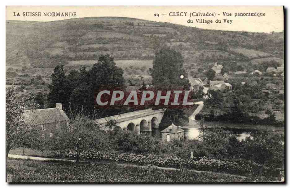 Clecy (Calvados) — Vue panoramique du Village du Vey — La Suisse Normande